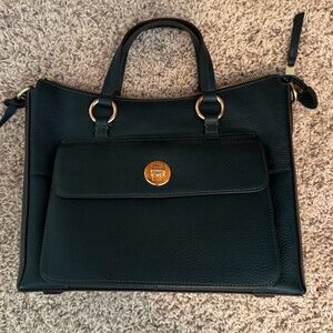 Radley dark green leather handbag
